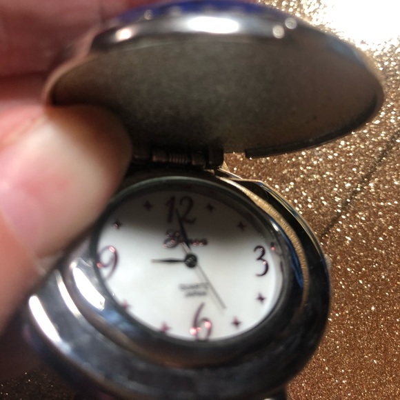 VINTAGE GENOA LAPIS LAZULI CZ WATCH BRACELET EUC - Picture 3 of 7